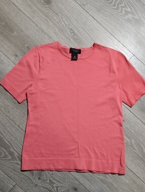 Investments Petites Short Sleeve Knit Sweater Top Size PS Coral